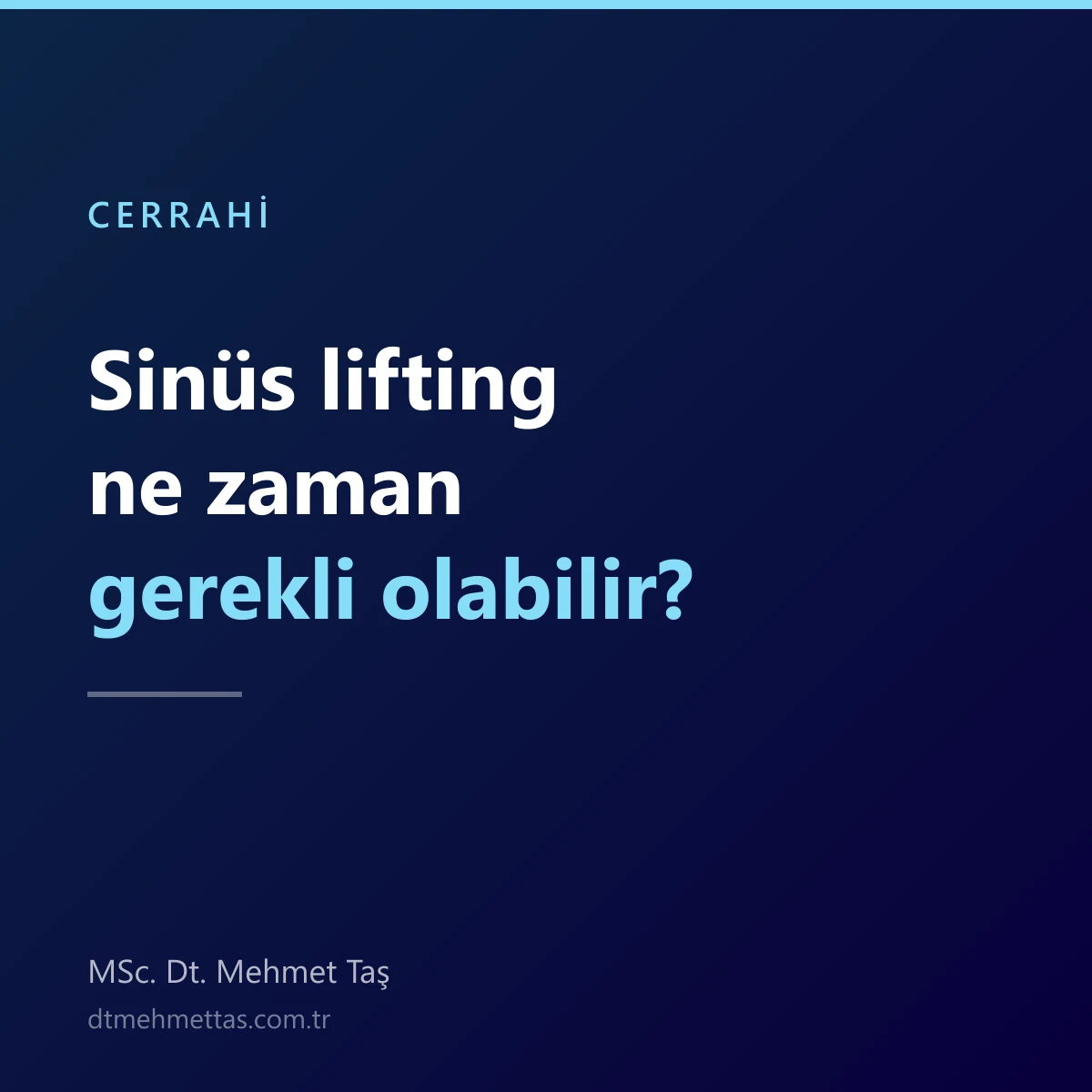 Sinüs Lifting Ne Zaman Gerekli Olabilir?