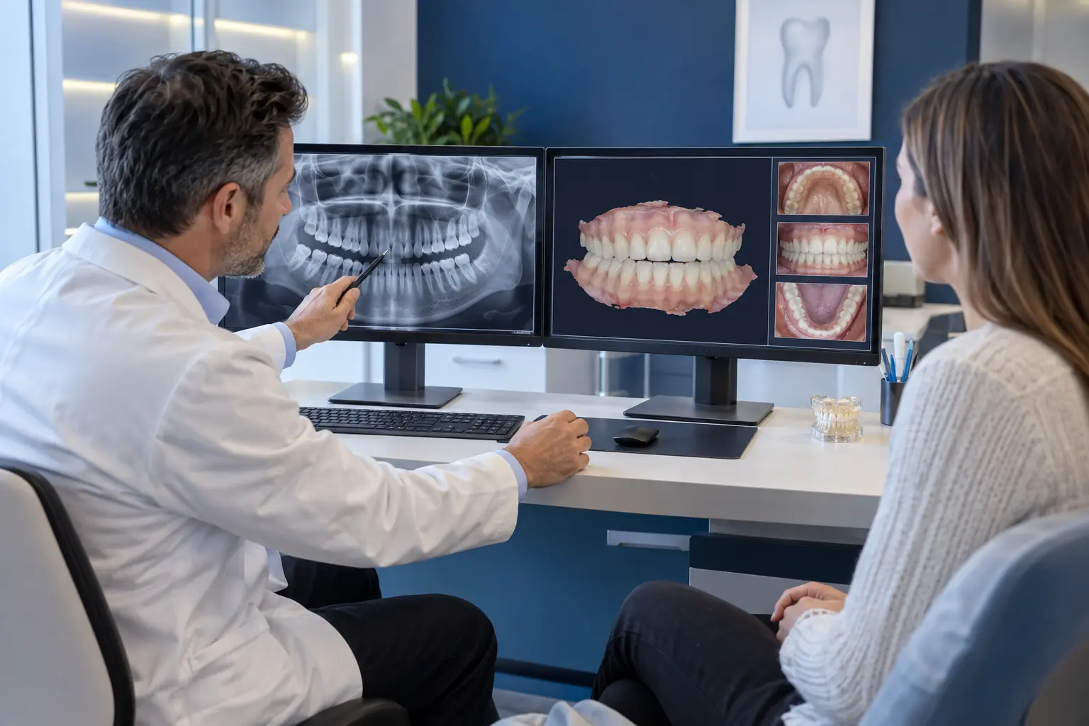 Klinik, radyografik ve dijital kayıtların birlikte değerlendirilmesi